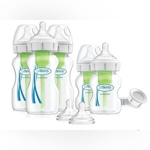 DR Brown’s Natural flow option + 5 baby bottles